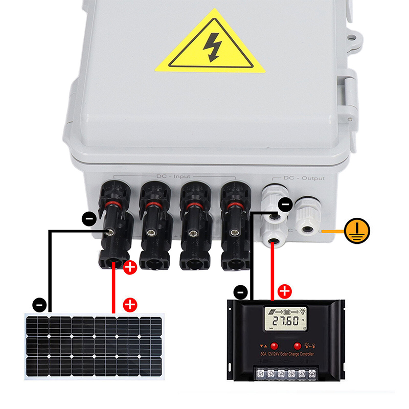 1000 V DC Combiner Box 3 In 1 Out